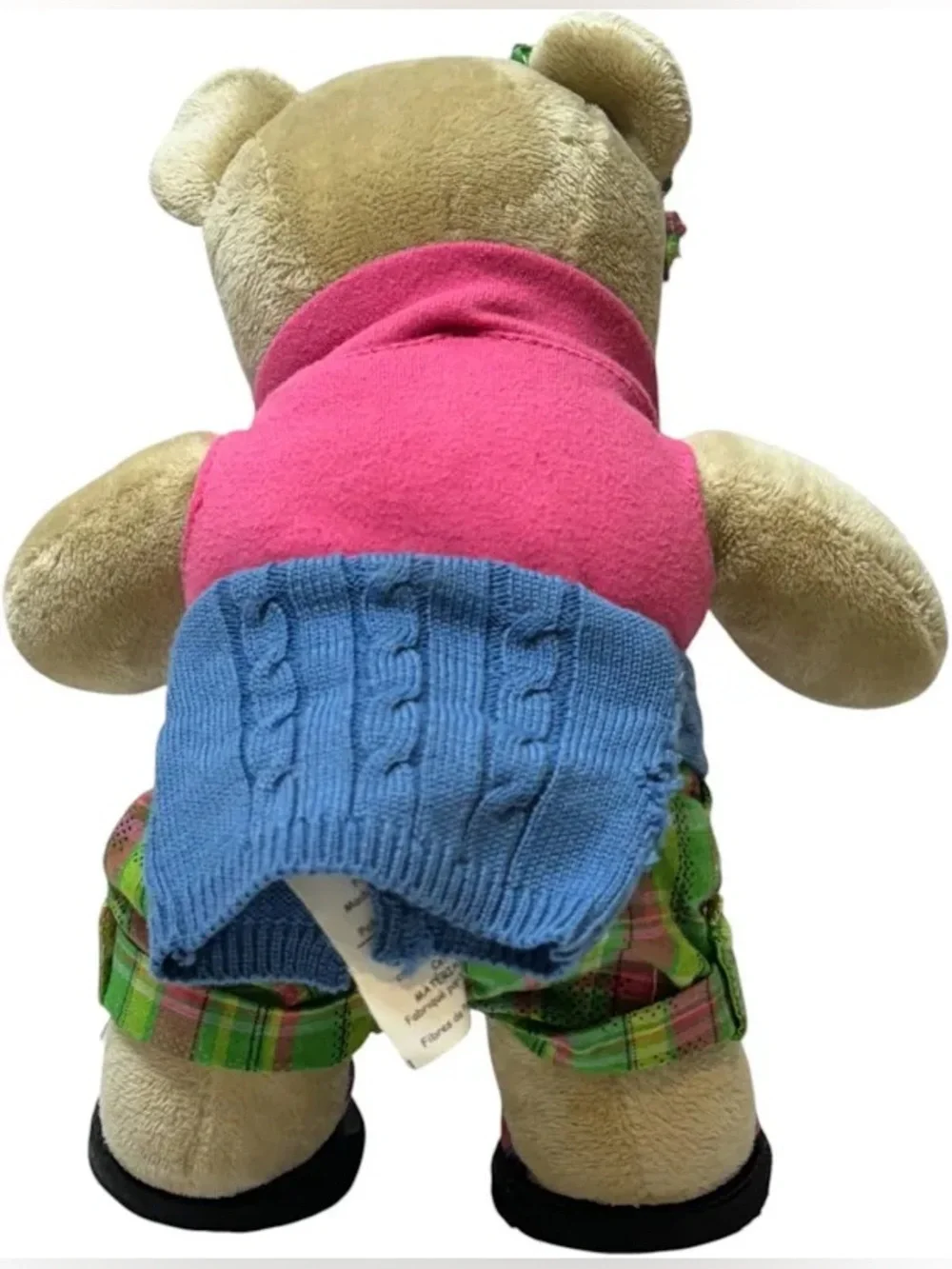 Starbucks Barista preppy Bear in Pink Shirt and Green Shorts sweater 2007 62th